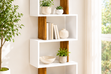 Modern Zigzag Display & Storage Shelf