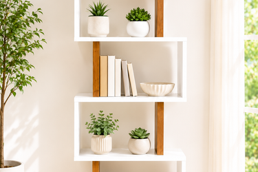 Modern Zigzag Display & Storage Shelf