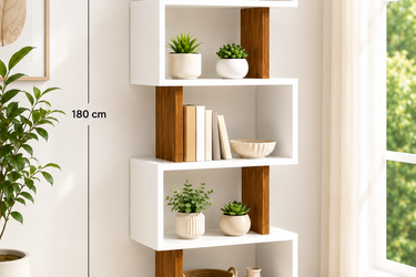 Modern Zigzag Display & Storage Shelf