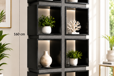 Modern Black Geometric Bookshelf