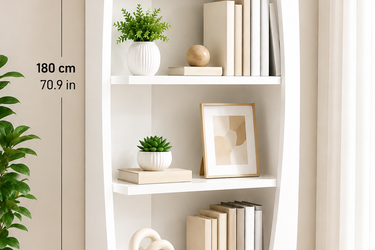 Modern Curved Bookshelf