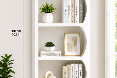 Modern Curved Display Bookshelf