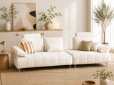 Modern White Sofa with Adjustable Headrest Comfort Model No: BS1111