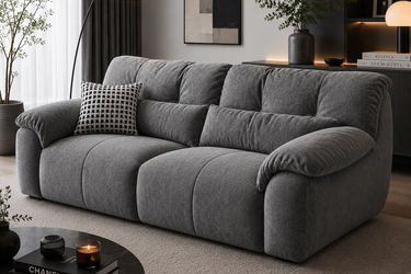 Deep Seat Fabric Sofa with Wood Frame - Model No: BS828