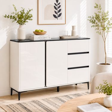 Modern Black & White Sideboard Model No: CAB453