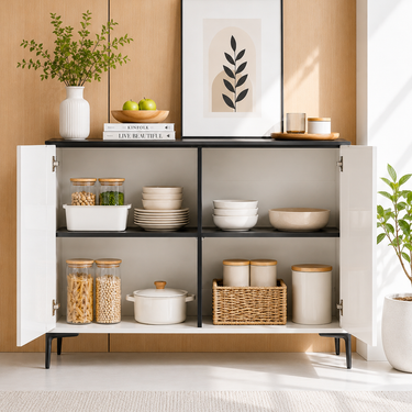 Modern Black & White Sideboard Model No: CAB453