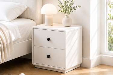 Modern Minimalist 2 Drawers Nightstand