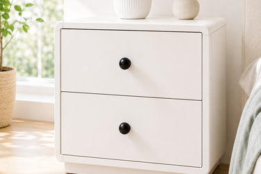 Modern Minimalist 2 Drawers Nightstand