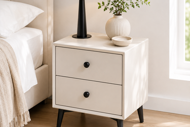 Modern Minimalist 2-Drawer Nightstand with Legs