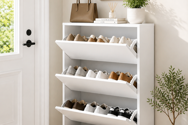 4-Tier Flip Shoe Cabinet