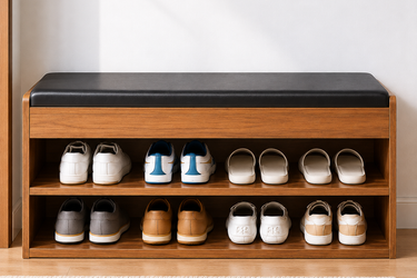 Modern Wooden Shoe Storage Bench