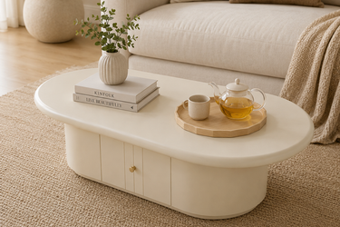 Contemporary Oval Coffee Table Crafted from Solid Wood Model No: ST540