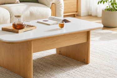 Modern Wood & Stone Coffee Table Model No: ST849