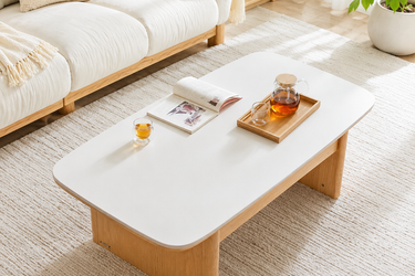 Modern Wood & Stone Coffee Table Model No: ST849