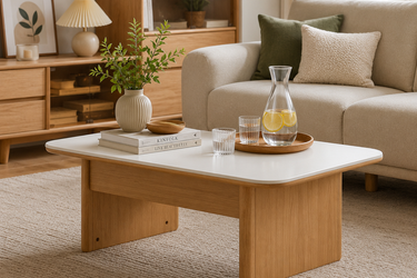 Modern Wood & Stone Coffee Table Model No: ST849