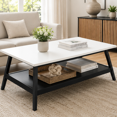 Modern Coffee Table with Open Storage Shelf Model No: TAB910