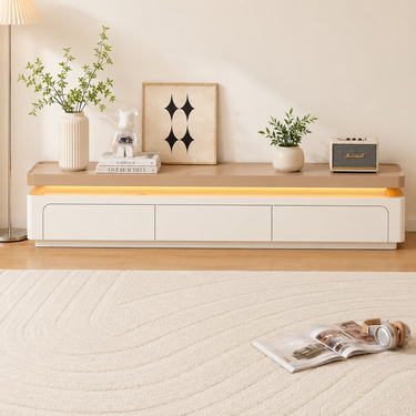 Modern Rectangle TV Stand with Light Strip Model No: TV1026