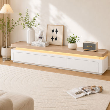 Modern Rectangle TV Stand with Light Strip Model No: TV1026