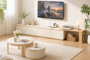 Modern Extendable White TV Console Model No: TV132