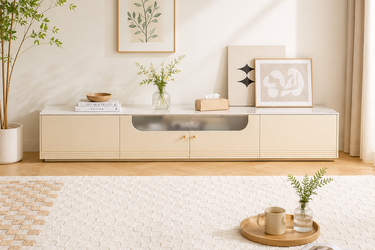 Modern TV Stand with Solid Wood Legs and Spacious Storage Model No: TV219