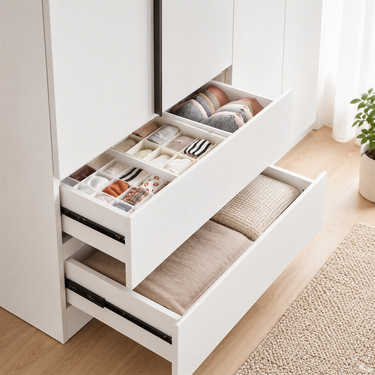 Elegant White Wardrobe Different Style Model No: WR259