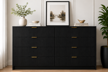 Modern 8 Drawer Fluted Dresser Model No: DR226