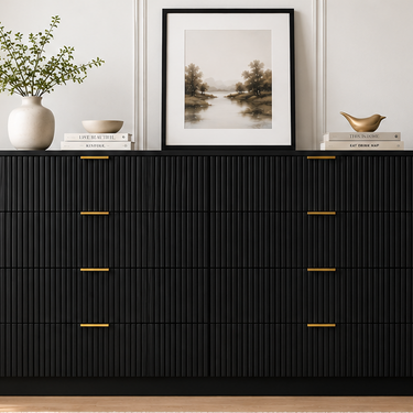 Modern 8 Drawer Fluted Dresser Model No: DR226