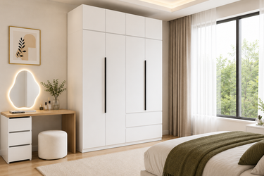 Elegant White Wardrobe Different Style Model No: WR259