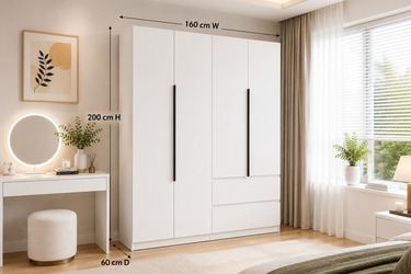 Elegant White Wardrobe Different Style Model No: WR331