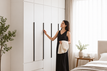 Elegant White Wardrobe Different Style Model No: WR141
