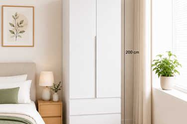 Elegant White Wardrobe Different Style Model No: WR405