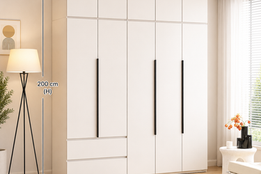 Elegant White Wardrobe Different Style Model No: WR141